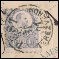 1871 Réznyomat 25kr levélen Párizsba (220.000) / Mi 13 on cover "PEST TERÉZVÁROS" Paris