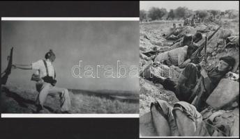 Robert Capa (1913-1954) (eredeti neve Friedmann Endre) magyar - francia fotóriporter felvételei (háb...