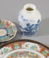 5 darab modern és antik japán és kínai tárgy, közte nívós antik darabokkal, d: 21 cm alatt