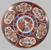 Kínai imari kínáló, jelzett, hibátlan, d: 31,5 cm