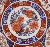 Kínai imari kínáló, jelzett, hibátlan, d: 31,5 cm