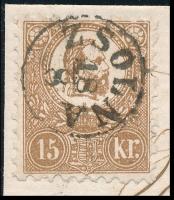 1871 Kőnyomat 15kr ajánlott levélen / on registered cover "ZSOLNA" - Wien