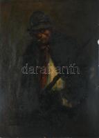 Olvashatatlan (Kasznár?) jelzéssel: Csavargó. Olaj, karton. Sérült. 71x50 cm