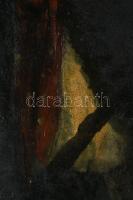 Olvashatatlan (Kasznár?) jelzéssel: Csavargó. Olaj, karton. Sérült. 71x50 cm