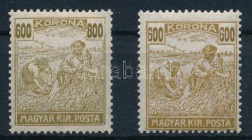 1924 Arató 600K, a jobb oldali értékszám 800 (*30.000) / Mi 394 error, 800 for 600 on the right