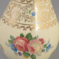 Thomas Ivory virágmintás váza, jelzett, kis kopással, m: 16 cm
