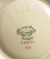 Thomas Ivory virágmintás váza, jelzett, kis kopással, m: 16 cm