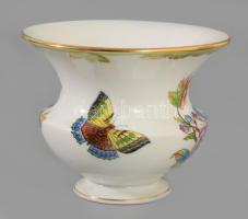 Herendi Viktória mintás váza, jelzett, hibátlan, d: 10 cm, m: 8 cm