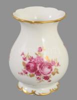 Wallendorf rózsamintás váza, jelzett, hibátlan, m: 10 cm