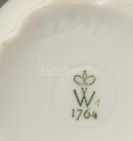 Wallendorf rózsamintás váza, jelzett, hibátlan, m: 10 cm