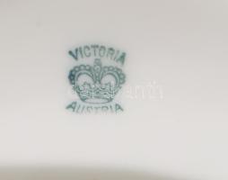 Victoria csontos tál "Kérem a csontokat" felirattal, jelzett, kopással, 18x10 cm