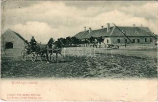 1901 Hortobágy, csárda. Kiadja Pongrácz Géza, Kiss Ferencz eredeti fényképe után (szakadás / tear)