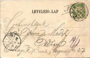 1901 Hortobágy, csárda. Kiadja Pongrácz Géza, Kiss Ferencz eredeti fényképe után (szakadás / tear)