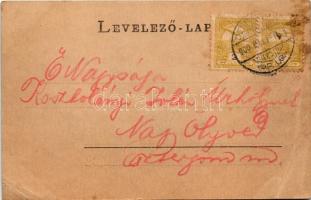 1900 Hortobágy, legelő juhnyáj. Pongrácz Géza kiadása, Kiss Ferenc eredeti fényképe után (EB)