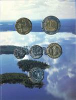 Finnország 2001. 10p - 10M (5xklf) forgalmi sor + "Finn verde / J.V. Snellmann" Cu-Ni zset...