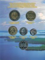 Finnország 2001. 10p - 10M (5xklf) forgalmi sor + "Finn verde / J.V. Snellmann" Cu-Ni zset...