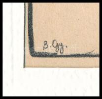 Batthyány Gyula (1887-1959): Jelenet. Nyomat, papír, jelzett a nyomaton. Paszpartuban. Az 1942-ben m...