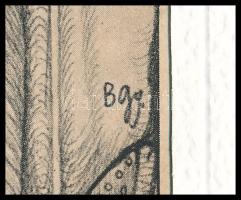 Batthyány Gyula (1887-1959): Társaság. Nyomat, papír, jelzett a nyomaton. Paszpartuban. Az 1942-ben ...