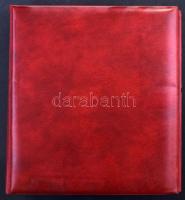 84 férőhelyes levél / FDC berakó bordó gyűrűs borítóval