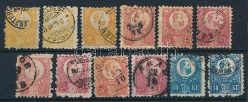 1871 Réznyomat összeállítás 12 db bélyeg, különböző színváltozatokkal (~ 30.000)