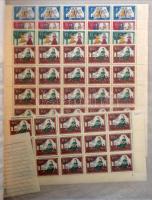 Ívberakó, benne Berlin ívek, ívdarabok közte Mi 190 teljes ív, 215-216, 210-229 és 266-269 teljes ív...