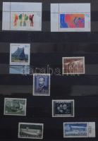 Osztrák, albán, NDK, NSZK, Jugoszláv bélyegek jobb kiadásokkal + modern magyar emlékívek, 10 lapos j...