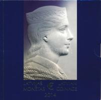 Lettország 2014. 1c-2E (8xklf) forgalmi sor "Latvian coinage" karton lapon T:UNC Latvia 2014. 1 Cent - 2 Euro (8xdiff) coin set "Latvian coinage" in cardboard sheet C:UNC