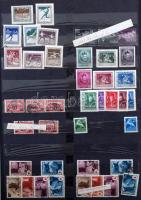 Gyűjtemény a klasszikusoktól jobb kiadásokkal, hozzá kevés külföldi és parafilatélia, 12 vastag feke...