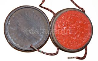 1886 Gépészmérnöki diploma. Lipthay és Saller tanárok aláírásaival. Pergamen, függő viasz pecséttel