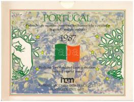 Portugália 1987. 1-50Esc (6xklf) forgalmi sor karton dísztokban T:UNC Portugal 1987. 1 Escudo - 50 Escudos (6xdiff) coin set in cardboard case C:UNC