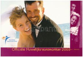 Hollandia 2003. 1c-2E (8xklf) forgalmi sor + "Nederlandse Huwelijkspenning" Cu-Ni "Of...