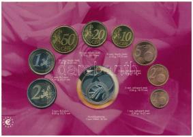 Hollandia 2003. 1c-2E (8xklf) forgalmi sor + "Nederlandse Huwelijkspenning" Cu-Ni "Of...