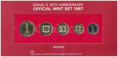 Izrael 1987. 1a-1Sh (5xklf) piedfort forgalmi sor karton tokban, kissé sérült papír védőtokban T:PP
...