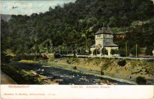 1904 Herkulesfürdő, Baile Herculane; Artézi kút. R. Krizsány kiadása / Artesischer Brunnen / well, fountain