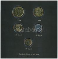 Észtország 1994-2008. 10s-5K (5xklf) forgalmi összeállítás + 2011. 1c-2E (8xklf) forgalmi összeállít...