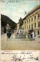 1904 Herkulesfürdő, Baile Herculane; Herkules kút. R. Krizsány kiadása / Herkulesbrunnen / well, fountain (EB)