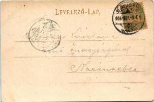 1905 Herkulesfürdő, Baile Herculane; Ferenc József udvar. R. Krizsány kiadása / Franz Josefs Hof / s...