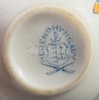 Herendi Viktória mintás kis váza. Kézzel festett, jelzett, hibátlan 8 cm