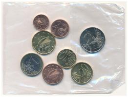 Írország 2006. 1c-2E (8xklf) forgalmi sor műanyag zacskóban "Souvenir of the Irish Coin Fair&qu...