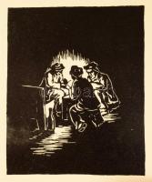 Dandé József: Szegénység utján. Dandé József festőművész 12 linóleummetszete. Magyar Grafikusok Köny...