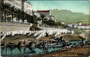 Nice, Nizza; Le Paillou et les lavandieres / washerwomen (EK)