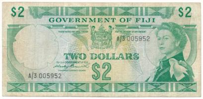 Fidzsi-szigetek DN (1971) 2$ "A/3 005952" T:F Fiji ND (1971) 2 Dollars "A/3 005952" C:F Krause 66.a