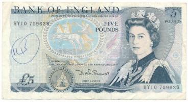 Nagy-Britannia DN (1980-1987) 5P "HY10 709638" T:F Great Britain ND (1980-1987) 5 Pounds "HY10 709638" C:F Krause 378.c