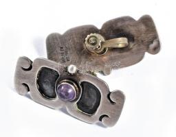 Ezüst (Ag) ékszer szett. ametiszttel. Jelzett. br 61 g