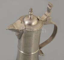 Baehler svájci ón pálinkás készlet, jelzett, 6 személyes, m: 7-25 cm