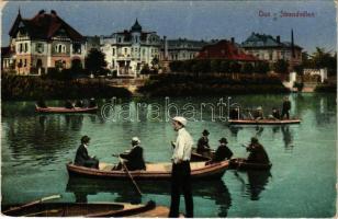 1920 Duchcov, Dux; Strandvillen / villas (worn corners)