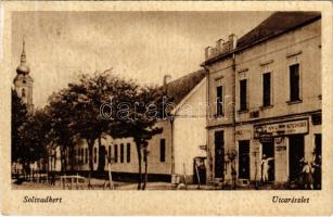 Soltvadkert, Solt-Vadkert; utcarészlet, üzlet. Csóti Ferenc kiadása (EK)