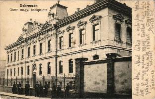 1906 Debrecen, Osztrák-Magyar Bank palotája. Mihály Sámuel kiadása (EK)