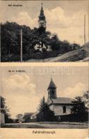1936 Fehérvárcsurgó, Református és Evangélikus templom. Hangya kiadása (EK)