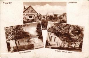 Nagyrábé, Gépállomás, községi orvosi lakás, utca, Hitelszövetkezet (EM)